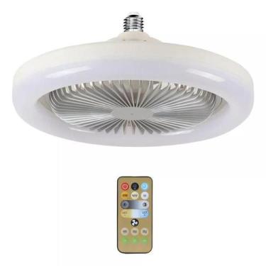 Imagem de Ventilador Teto Inteligente: Ventilador Teto Luz Led - Lâmpada Ventila