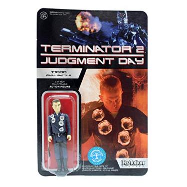 Imagem de Funko The Terminator Terminator 2 Judgment Day Reaction T-1000 Final Battle Boneco exclusivo de 9,5 cm da Reaction Figures