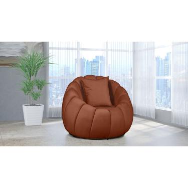 Imagem de Poltrona Decorativa Concha Giratória Almofada Veludo Terracota - Londrilar