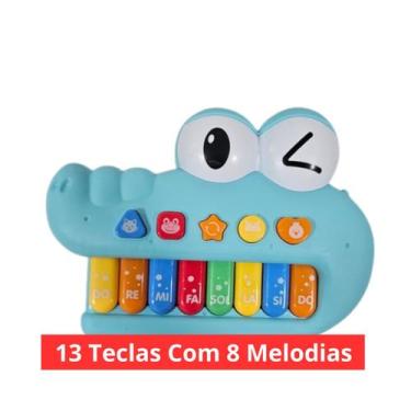 Imagem de Brinquedo Piano Infantil Musical Jacaré - HK Brinquedos