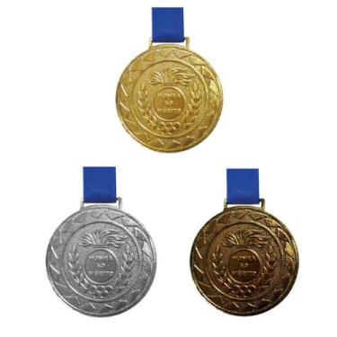 Imagem de Kit C/10 Medalhas de Ouro+10 Medalhas de Prata+30 Medalhas de Bronze M