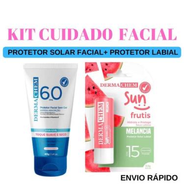 Imagem de Kit Protetor Solar Facial e Labial Dermachem