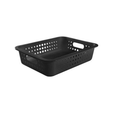 Imagem de Cesta Baixa Organizadora Preto 9L Ou, U