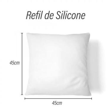 Imagem de Kit 4 Refis Enchimento SILICONE Branco Para Almofadas 45x45cm - rafalo