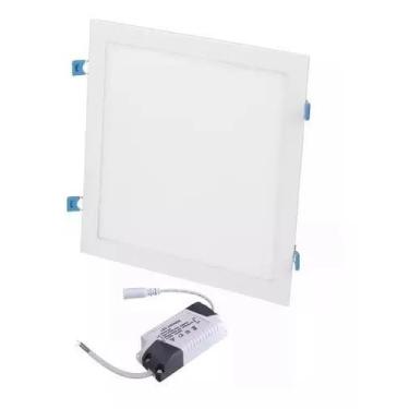 Imagem de KIT 5 Painel Plafon Led 24w embutir Quadrado  Branco Frio  6000k - SAM