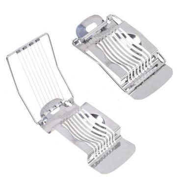 Imagem de Fatiador Cortador Ovos Cozidos Aço Inox, 8 Tiras - Teruma