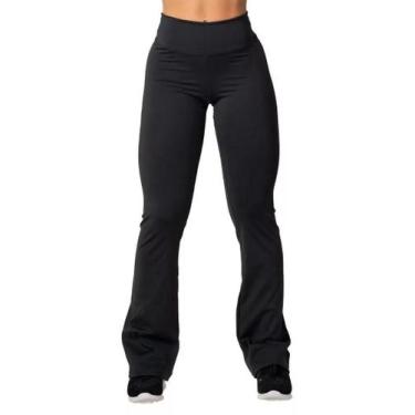 Imagem de Calça Flare Bailarina Boca de Sino Peluciada Térmica Cintura Alta - Re