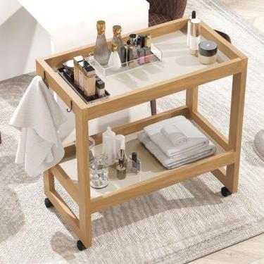 Imagem de Carrinho Multiuso Com Rodizios e Prateleira Odim Plus Ambiente Casa Sa