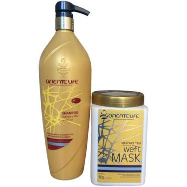 Imagem de Kit Banana e Mel 1 Shampoo 1 Máscara 1L Oriente Life