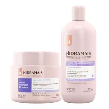 Imagem de Kit Hidramais 1 Creme massagem Relaxante 500g 1 Fluido Massagem Termo 