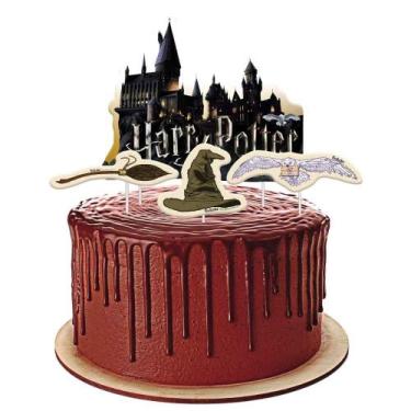 Imagem de Topo de Bolo Harry Potter Para Festa de Aniversário - Fantasias Carol 