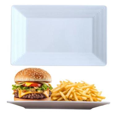 Imagem de Travessa Bandeja Retangular de Melamina Café Porções 25cm - Fratelli