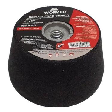 Imagem de Rebolo Copo Cônico 4 Pol. Granito - Porcelanato G36 Worker