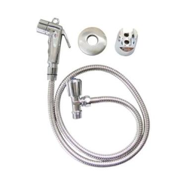 Imagem de Ducha Higiênica Completa com Registro + Gatilho + Flexível ( Cromada )