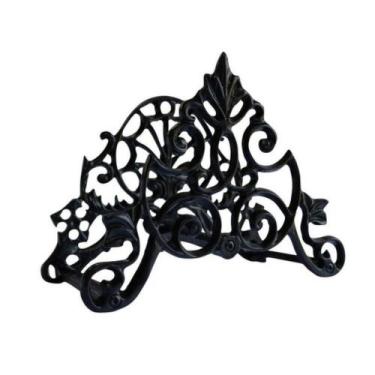 Imagem de Suporte Para Mangueira Jardim Enrolador Parede Preto - Funditex