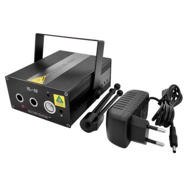 Imagem de Projetor Laser RGB 250mW Canhão Holográfico Desenho Led Azul Verde Ver