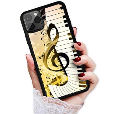 Imagem de AjourTek Capa para iPhone 16 Pro Max, capa traseira macia protetora durável, HOT12221 Teclado com sinal musical 12221