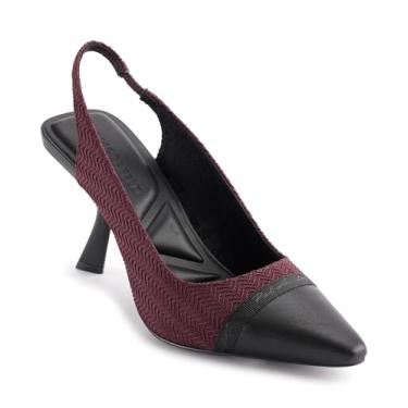 Imagem de KARL LAGERFELD Sapato feminino Kinsley Evening Slingback, Vinho/preto, 38