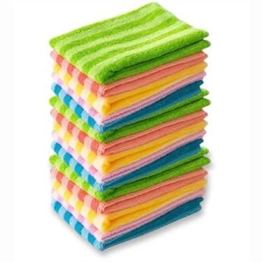 Imagem de Kit 15 Panos De Limpeza Flanela Microfibra Alta Absorção Multiuso 30x30cm Modelo Grande Linha Premium M5 Armarinhos (15 Panos)