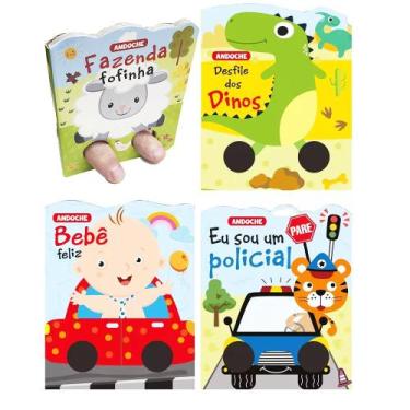 Imagem de Coleção Andoche Livrinhos Interativos Para Bebês 4 Volumes Cartonados 