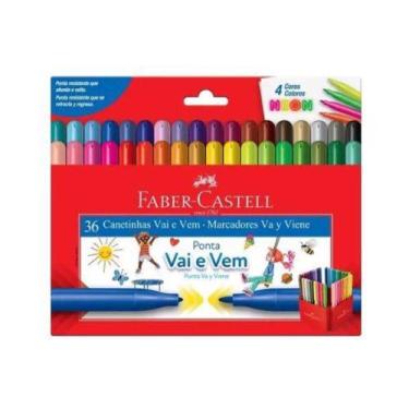 Imagem de Caneta Hidrográfica Vai E Vem 36 Cores - Faber-Castell - FABER CASTELL