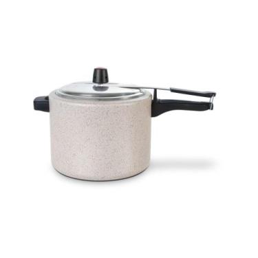 Imagem de Panela de Pressão Brinox 7,5 L Mineral Cor Vanilla Linha Ceramic Life 