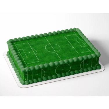 Imagem de Campo de Futebol no seu Bolo em Papel de Arroz festa surpresa + Faixas