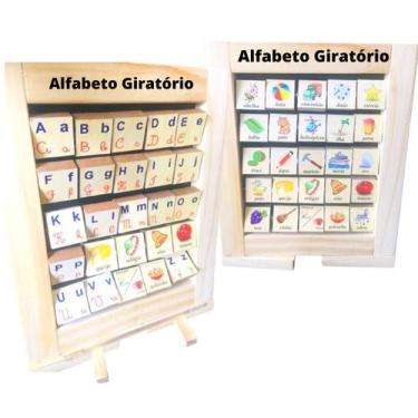 Imagem de Painel Alfabeto Giratório Primeiras Letras  - Educativo 25pç - sonho d