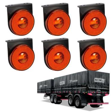 Imagem de 6 Lanterna Lateral Noma LED Âmbar 85mm c/ Suporte - Fio - DW Component