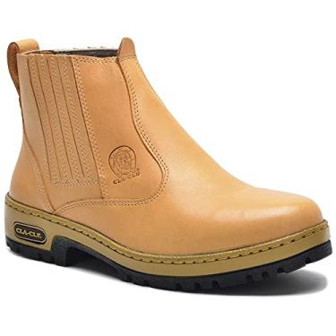 Imagem de Bota Botina Agro Masculina Em Couro Leg Resistente 082 Bege (40, Bege)