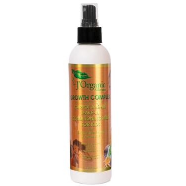 Imagem de J'Organic Solutions Desembaraçador Sem Enxágue Infantil de Cenoura e Argan com Óleos de Rícino Preto Jamaicano e Óleo de Coco, Desembaraçador para Cabelos Cacheados, Revitaliza e Mantém Cabelos Saudáveis