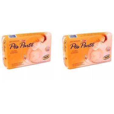 Imagem de Kit 2 Pacotes Absorvente Pós Parto Fluxo Intenso C/15 Unidades Cada - 