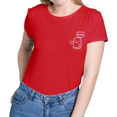 Imagem de Camiseta Feminina Baby Look Fantasma Mini Boo Halloween Dia Das Bruxas