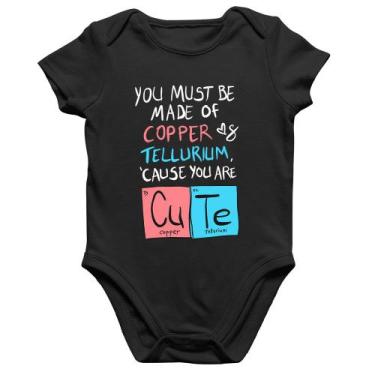 Imagem de Body Bebê Algodão Made of Cooper Cute - Foca na Moda, Preto, G