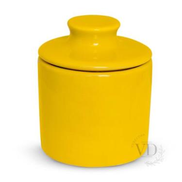 Imagem de Manteigueira Francesa de Porcelana  Amarela - VDDECORA LAR