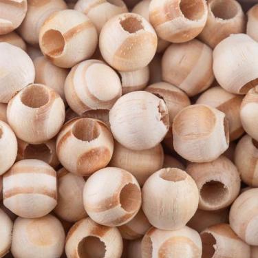 Imagem de Esfera Bola Passante Pinus 12mm Com Furo 6mm - 20 Unidades - Metallica