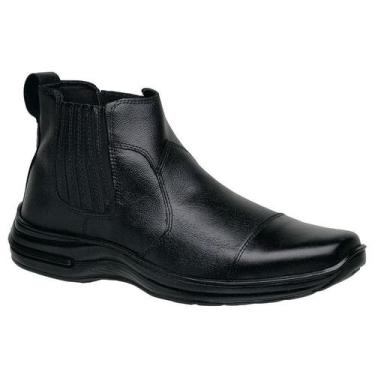 Imagem de Botina Cano Curto Masculina De Couro Bota Country Macia Resistente Dur