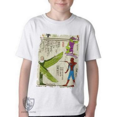 Imagem de Camiseta Infantil ou adulto Hieróglifos Homem Aranha  Blusa Criança to
