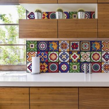 Imagem de Adesivo de Azulejo Cozinha Mexicano 10x10cm 200un - Quartinhos