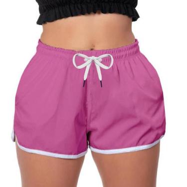 Imagem de Short Praia Feminino Cor Rosa Poliéster Soltinho - MP Moda Masculina, 