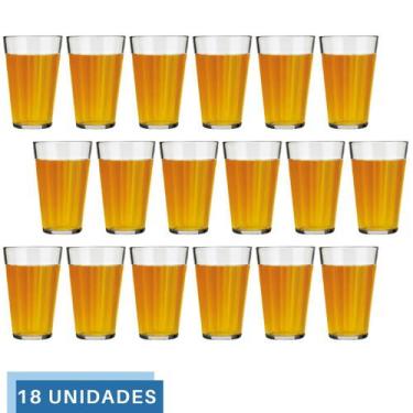 Imagem de Jogo 18 Copo Americano Long Drink 450ml Vidro Cerveja Nadir - NADIR FI