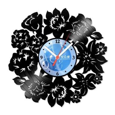Imagem de Relógio De Parede Disco Vinil Diversos - Flores e Rosas - VDI-282 - Mo