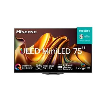 Imagem de Smart TV Hisense QLED Mini UHD 4K 75" Polegadas Frequência 144 Hz E Wi-Fi - 75U86LUA