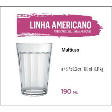 Imagem de Copo Americano 190ml Bar Restaurante Copos Tradicional 06 - Nadir Figu