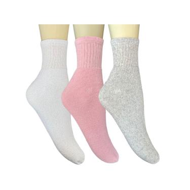 Imagem de Kit 6 Pares Meias Esportiva Academia Esporte Feminina - 33/39