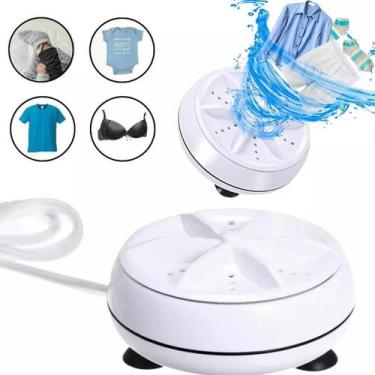 Imagem de Mini Máquina De Lavar Roupa Portátil Usb Bivolt Ultrasonic - Moon'S