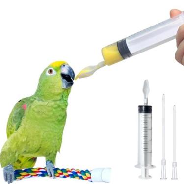 Imagem de seringa com colher de silicone alimentador para pássaros Filhotes - Lo