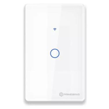 Imagem de Interruptor Smart Wifi Inteligente Touch Primebras 1 Botão Branco