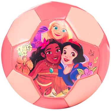 Imagem de Bola de futebol Disney Princess, design de hibisco para jovens crianças mini bola de futebol, coral, tamanho 3