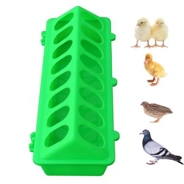 Imagem de MACGOAL Alimentador de pintinhos com tampa flip top de plástico flip top alimentador de aves pequenas galinha pombo pato codorna bebedouro pequeno alimentador de frango sem desperdício sem bagunça